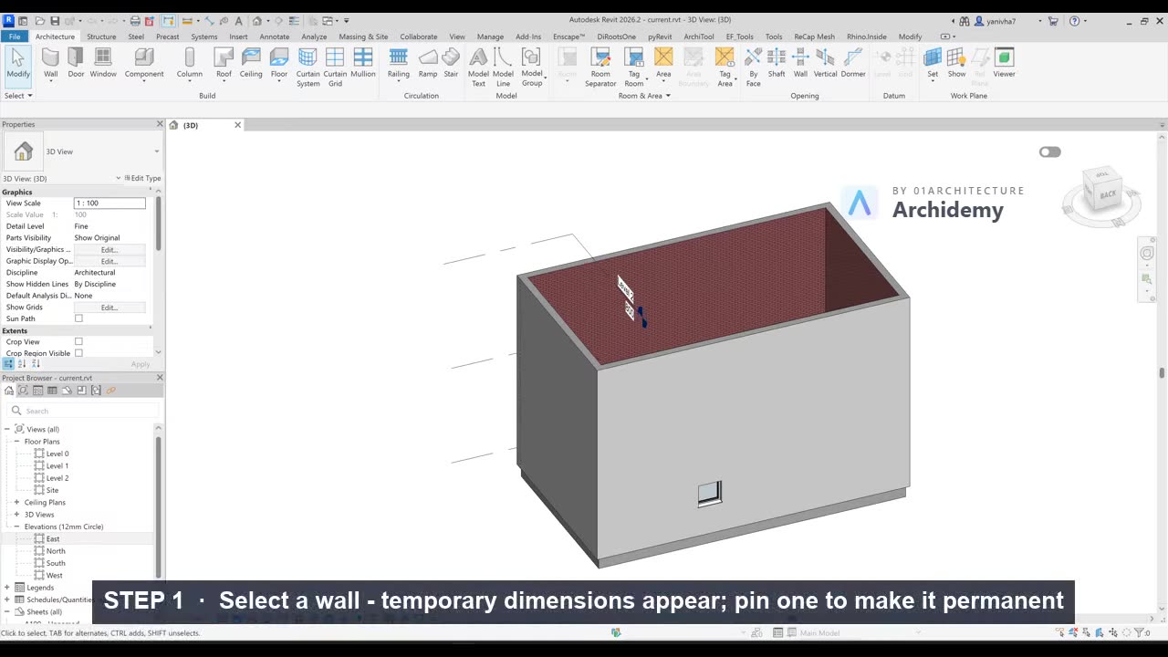 Temporary vs permanent dimensions — step by step